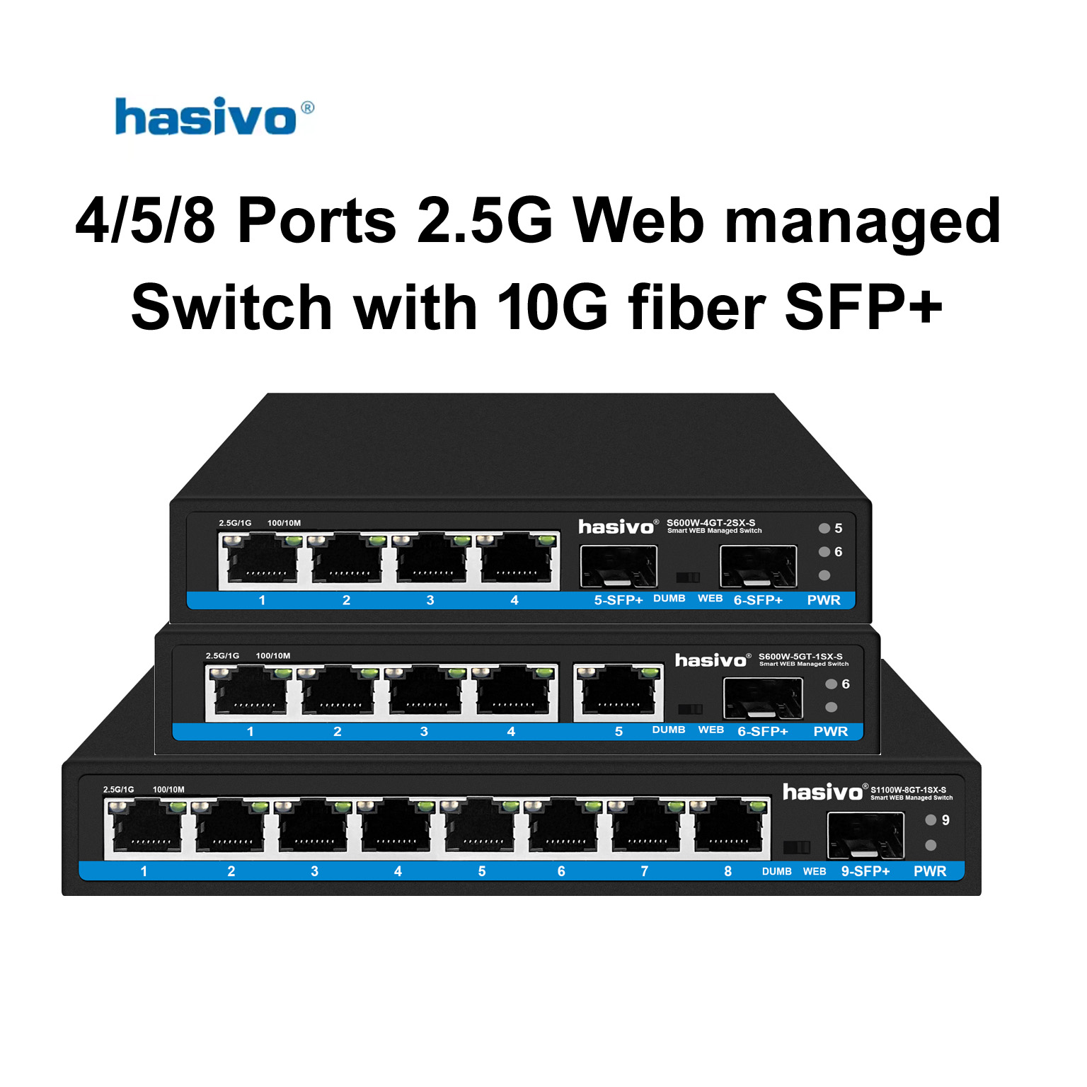 Switch di rete Hasivo 2.5G a 4 - Sfp+ 10G Managed Switch 8 Port recensione e prezzo