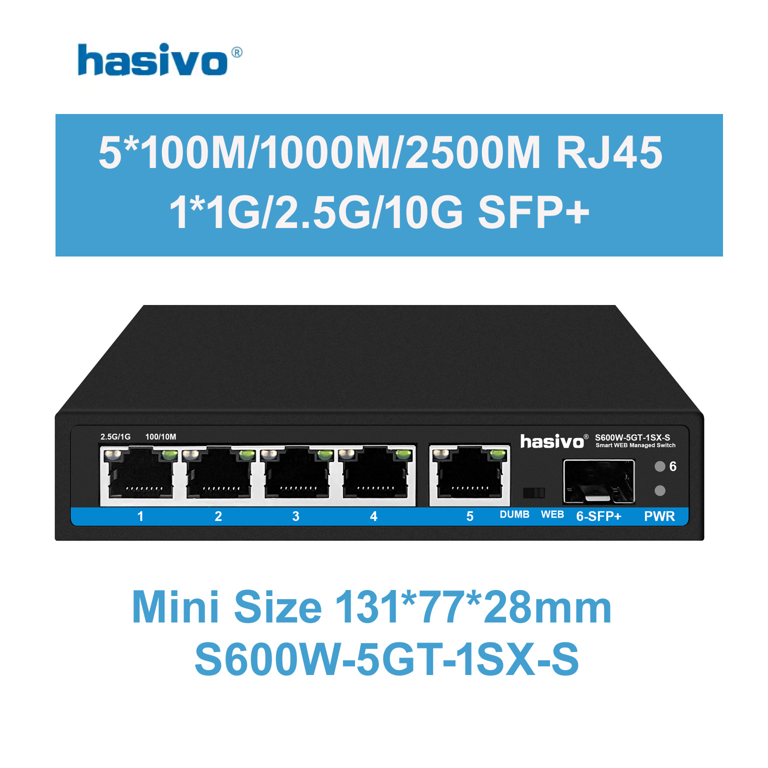 Switch di rete Hasivo 2.5G a 4 - Sfp+ 10G Managed Switch 8 Port recensione e prezzo