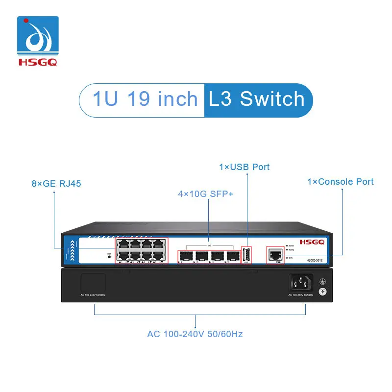 2026/HSGQ-5512 Switch in Fibra - Sfp+ 10G Managed Switch 8 Port recensione e prezzo